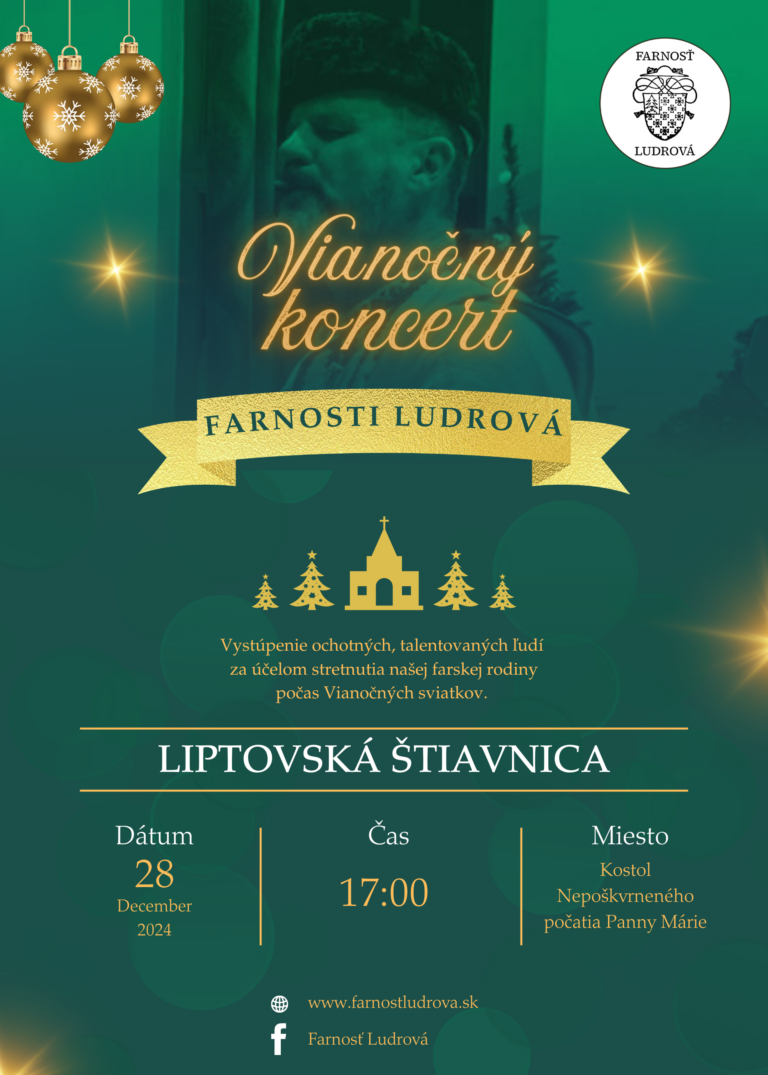 Pozvánka na Farský Vianočný koncert – 28.12.2024